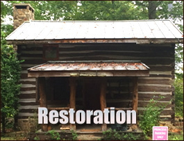 Historic Log Cabin Restoration  Roxboro, North Carolina